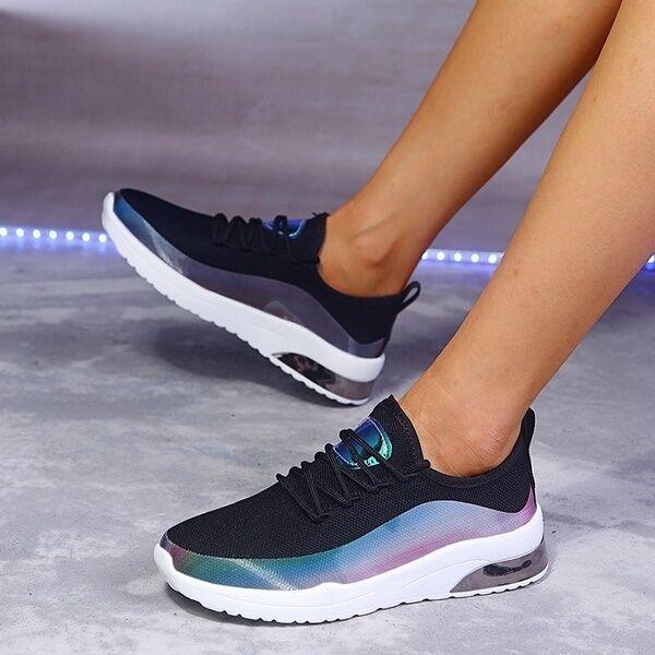 Women's Colorful Mesh Lace-Up Sneakers