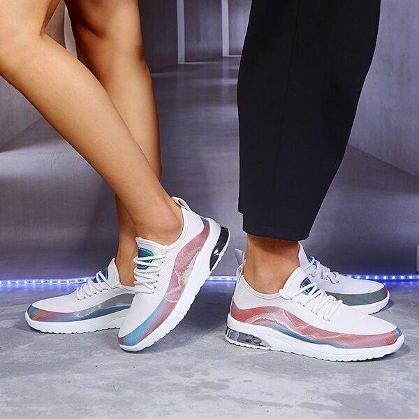 Women's Colorful Mesh Lace-Up Sneakers