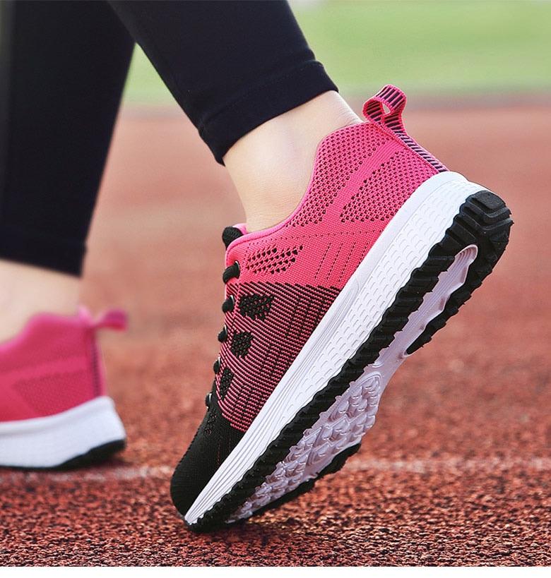 Women's Breathable Mesh Sneakers – Lightweight Casual Walking Shoes