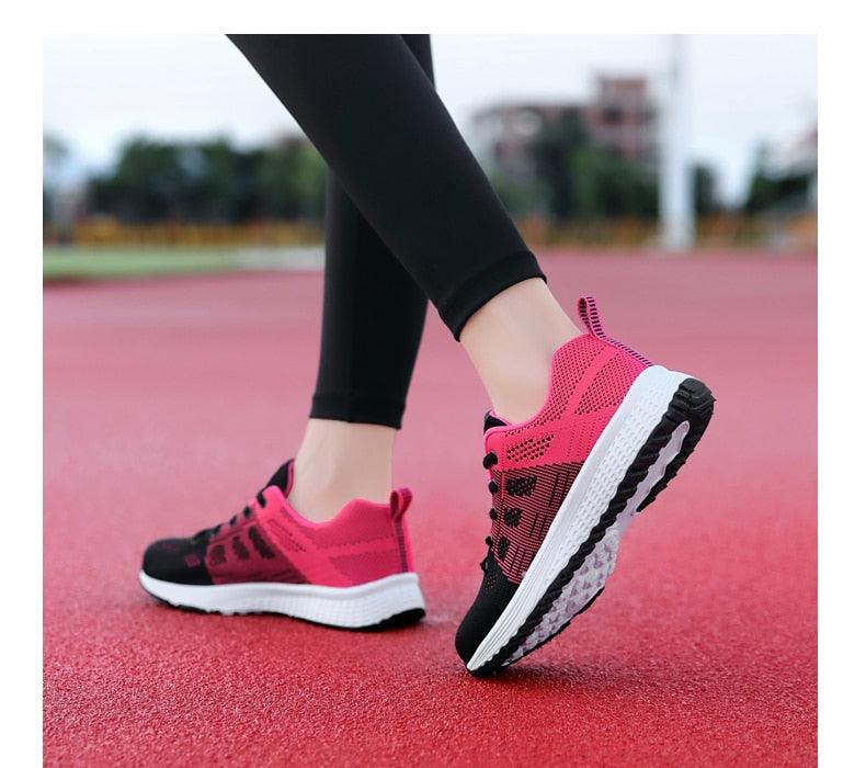 Women's Elegant Mesh Sport Sneakers – Lightweight Casual Tennis Shoes