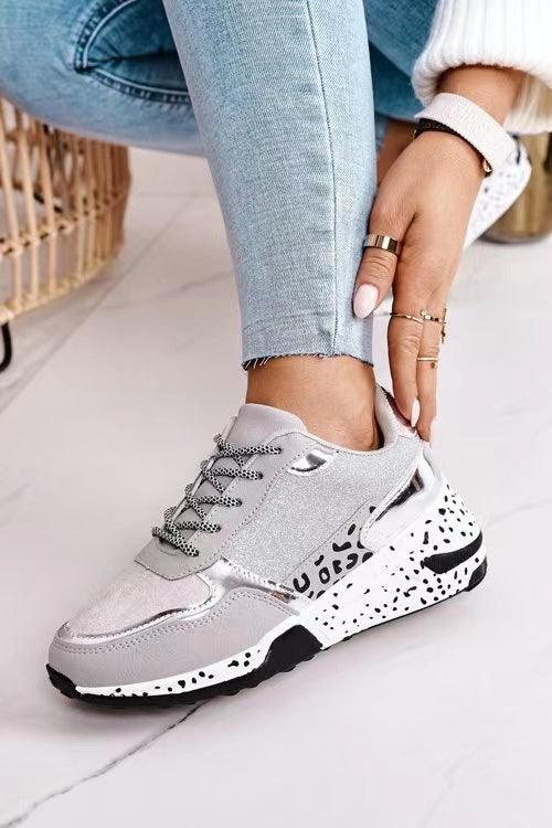 Women's Leopard Print Platform Sneakers