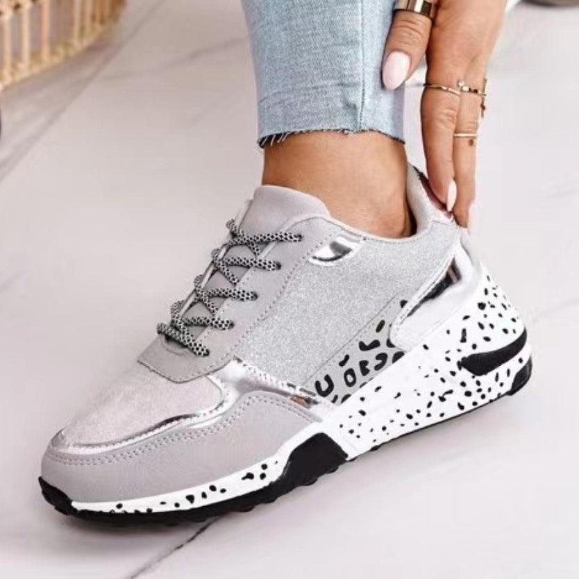 Women's Leopard Print Platform Sneakers