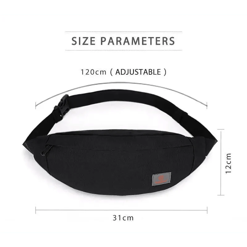 Adjustable Fanny Pack – Waterproof Belt Bag for Women & Men