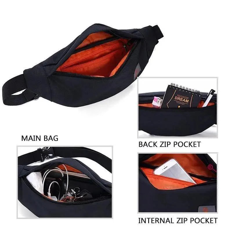 Adjustable Fanny Pack – Waterproof Belt Bag for Women & Men