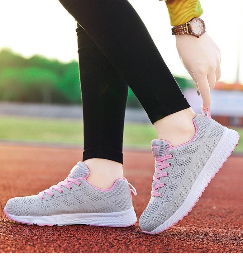 Women's Breathable Mesh Sneakers – Lightweight Casual Walking Shoes