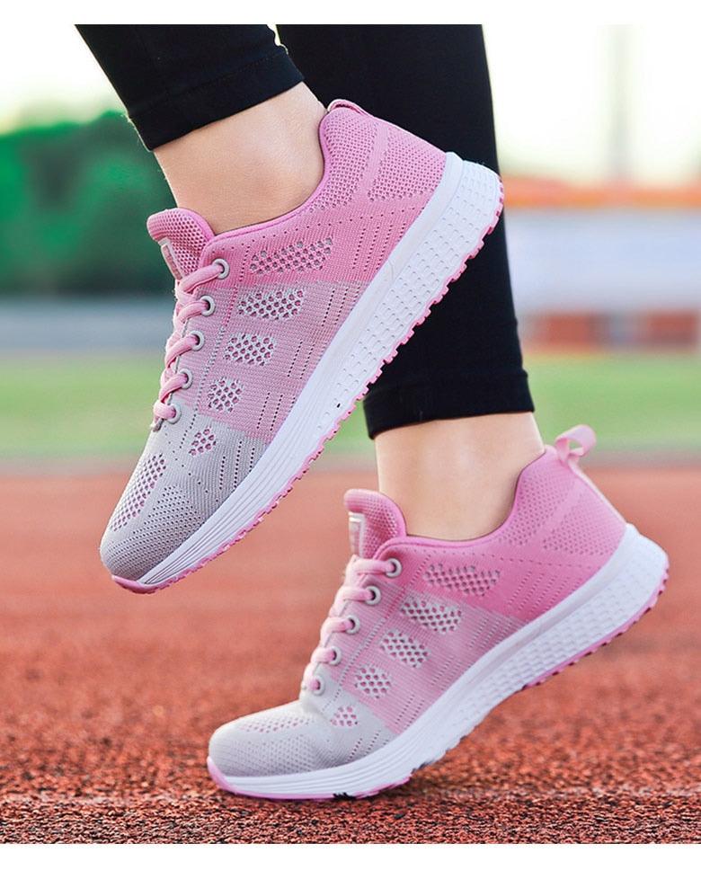 Women's Breathable Mesh Sneakers – Lightweight Casual Walking Shoes