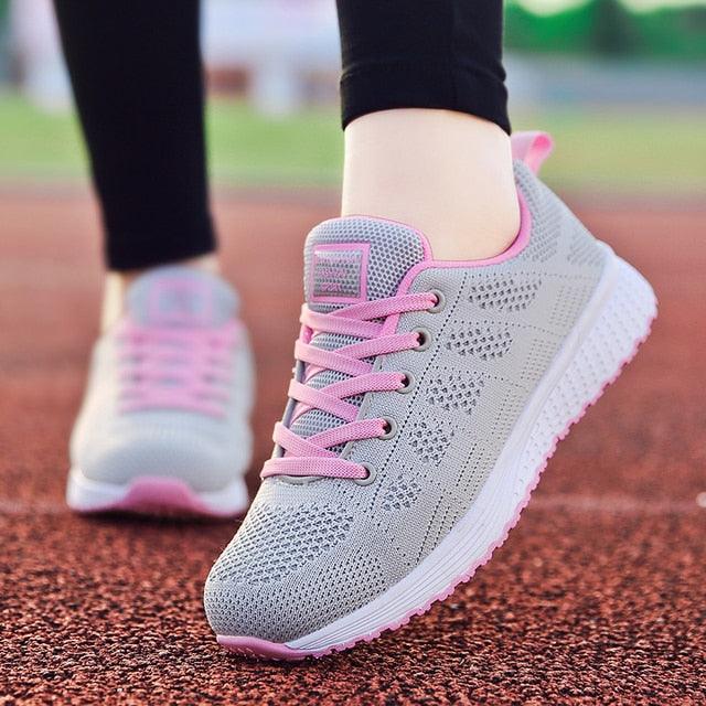 Women's Breathable Mesh Sneakers – Lightweight Casual Walking Shoes
