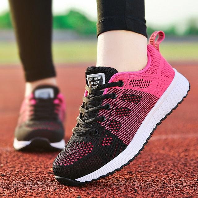 Women's Breathable Mesh Sneakers – Lightweight Casual Walking Shoes