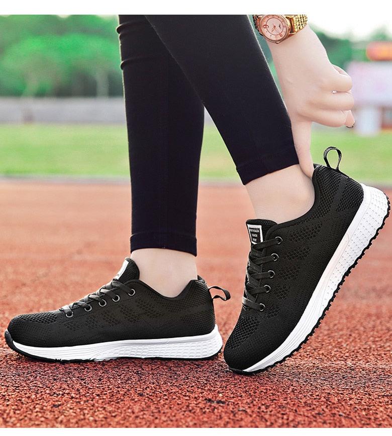 Women's Breathable Mesh Sneakers – Lightweight Casual Walking Shoes