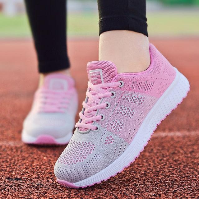 Women's Breathable Mesh Sneakers – Lightweight Casual Walking Shoes