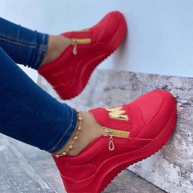 Women's Luxury Pink Vulcanize Sneakers