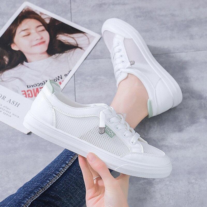 Women's Breathable Mesh Flat Sneakers