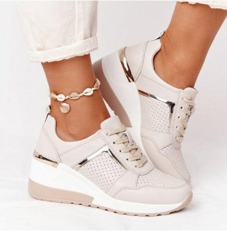 Women's Leopard Print Platform Sneakers