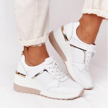 Women's Leopard Print Platform Sneakers