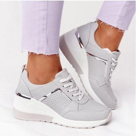 Women's Leopard Print Platform Sneakers