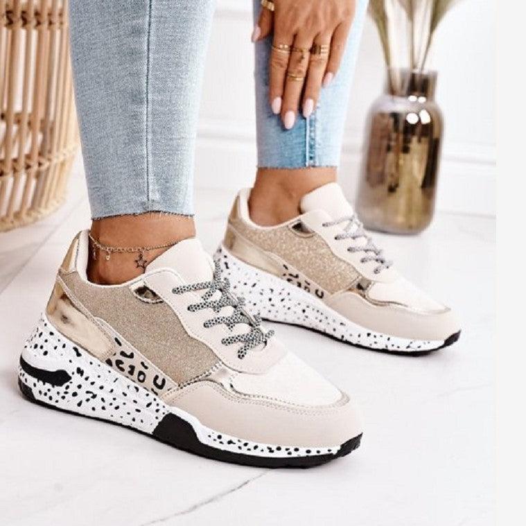 Women's Leopard Print Platform Sneakers