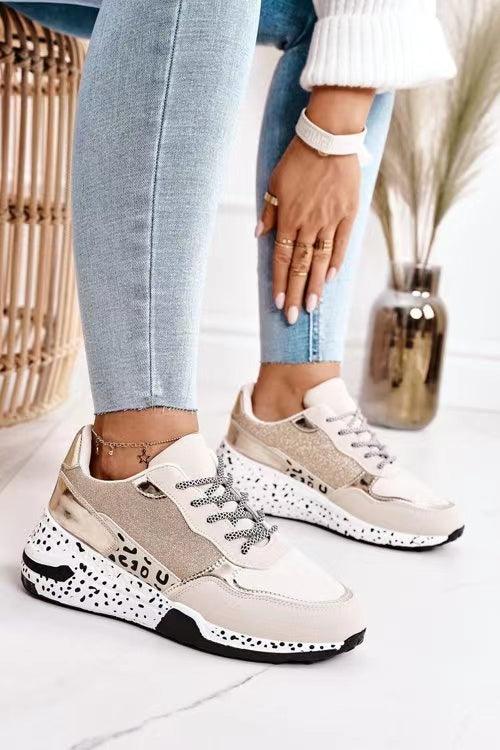 Women's Leopard Print Platform Sneakers