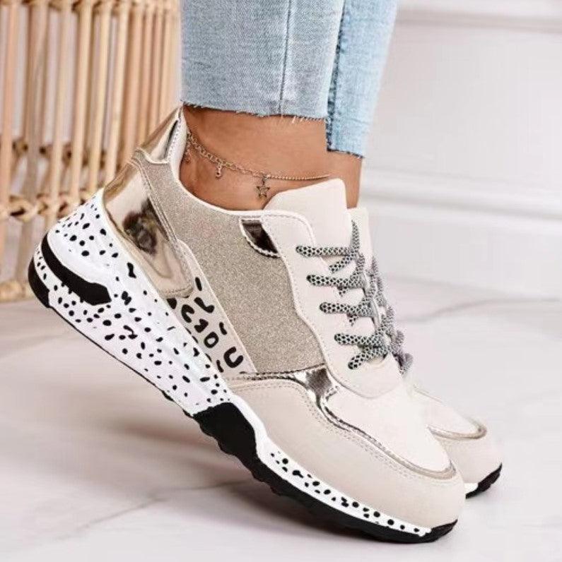 Women's Leopard Print Platform Sneakers