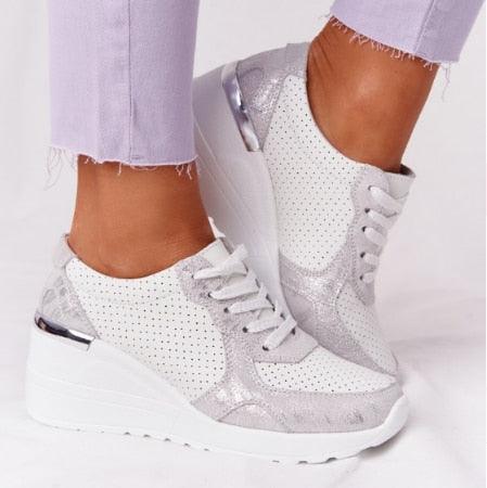 Women's Leopard Print Platform Sneakers