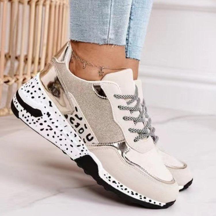 Women's Leopard Print Platform Sneakers