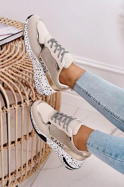Women's Leopard Print Platform Sneakers