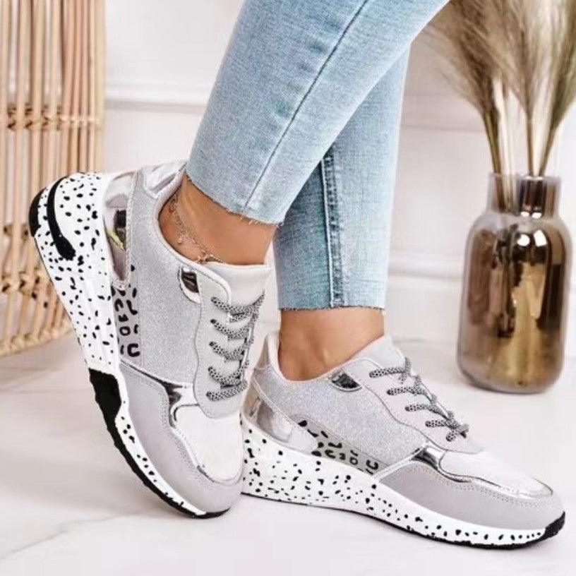 Women's Leopard Print Platform Sneakers