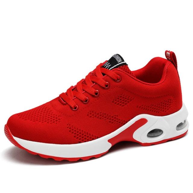 Women's Red Air Cushion Sneakers