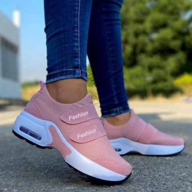 Women's Red Air Cushion Sneakers