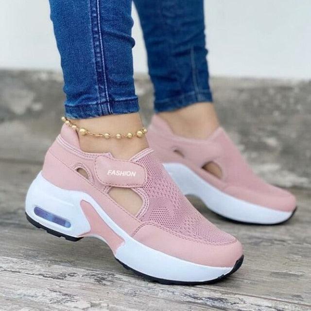 Women's Red Air Cushion Sneakers