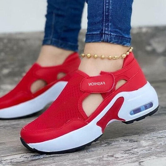 Women's Red Air Cushion Sneakers